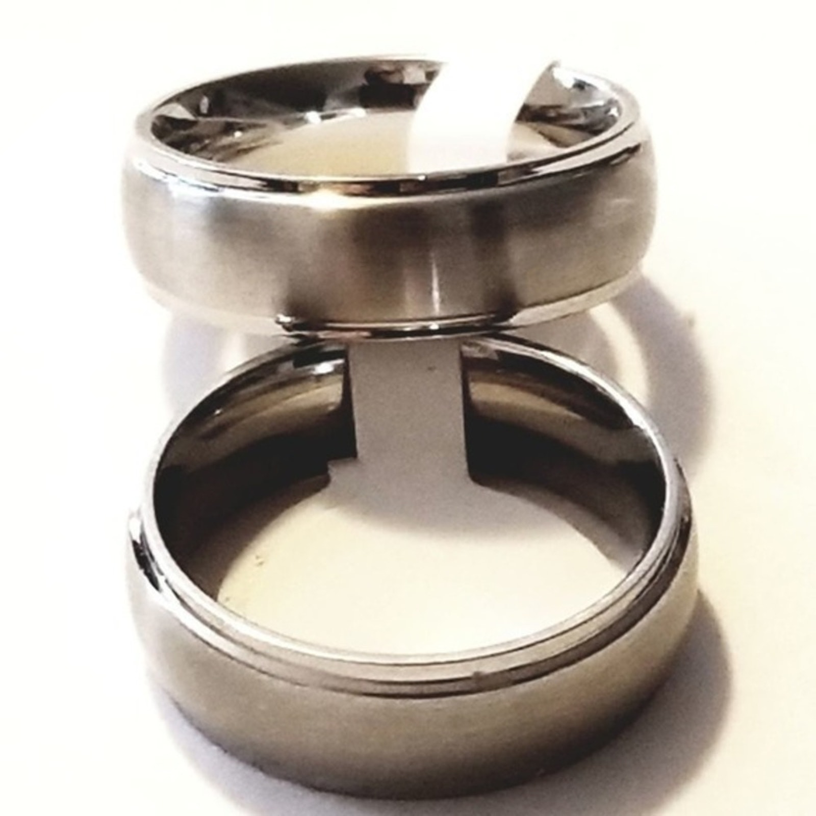 New Silver Stainless Steel Ring Size 5